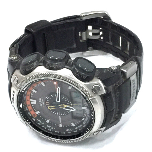 カシオ プロトレック タフソーラー アナデジ 腕時計 PRW-5000 メンズ 未稼働品 現状品 ファッション小物 QS113-54_画像4
