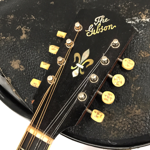 GIBSON MANDOLIN ギブソン フラット マンドリン ビンテージ ヴィンテージ ケース付 ジャンク品 現状品_画像3