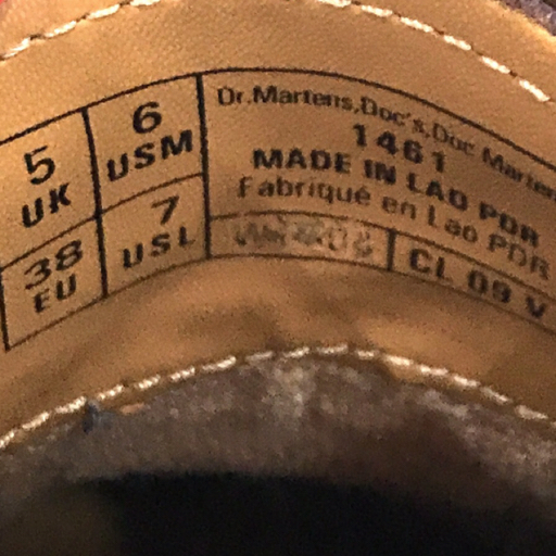 ドクターマーチン UK 5 1461 CL09V 3ホール レースアップシューズ 靴 レディース パープル系 Dr.Martens_画像7