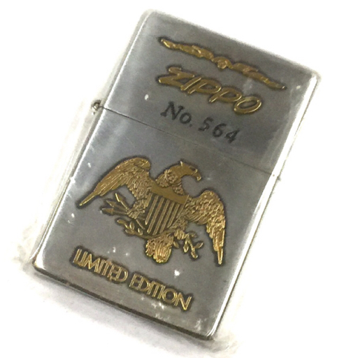 ジッポー オイルライター 喫煙具 LIMITED EDITION No.564 銀10ミクロン仕上 約5.5×3.8cm 付属品有り ZIPPO_画像1