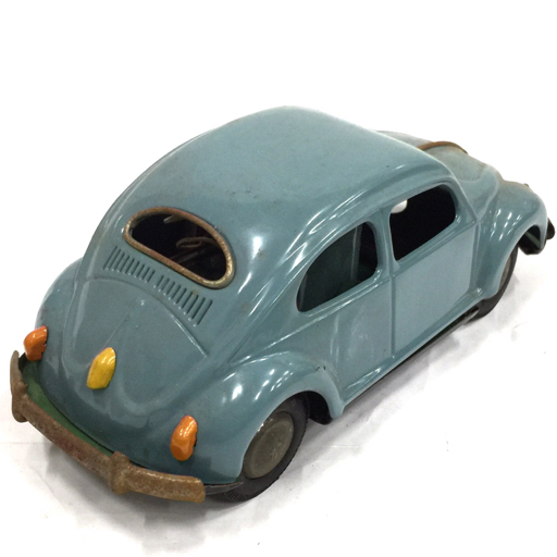 VOLKSWAGEN フォルクスワーゲン ブリキ ミニカー ブルー系 全長約19cm ホビー 玩具 おもちゃ 保存箱付き 現状品_画像2
