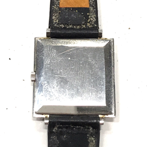 ロンジン 手巻き 機械式 腕時計 ブラック文字盤 稼働品 社外ベルト ファッション小物 LONGINES QS114-72_画像3