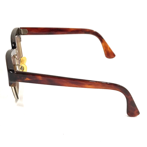 1円 ブランド不明 眼鏡 メガネ めがね GF 56 グラデなし 度あり べっ甲風フレーム アイウェア ケース付き 現状品_画像2
