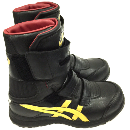 アシックス FCP401 ウィンジョブ 26.0cm 安全靴 ブラック×ゴールドカラー 保存箱付き メンズ QX114-7_画像3