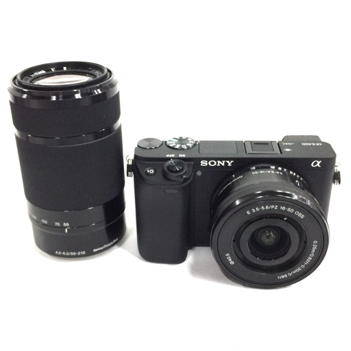 美品 SONY ILCE-6400Y a6400 E PZ 16-50mm F3.5-5.6 OSS E 55-210mm F4.5-6.3 OSS ミラーレス一眼 デジタルカメラ_画像1