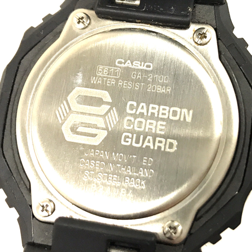 カシオ Gショック カーボンコアガード GA-2100-1A1ER クォーツ アナデジ 腕時計 稼働品 ブラック メンズ CASIO_画像2
