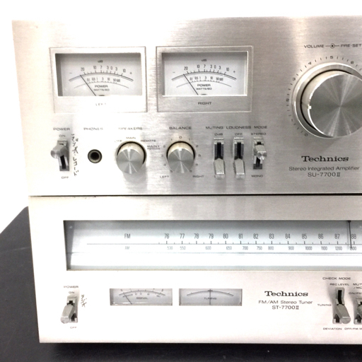 Technics SU-7700II ST-7700II プリメインアンプ FM/AMチューナー セット 通電確認済み オーディオ機器_画像2