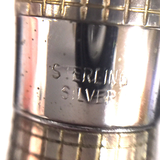 パイロット エリート 万年筆 STERLING SILVER ペン先 18K-750 全長約13.7cm カートリッジ・コンバーター両用式 PILOT_画像6