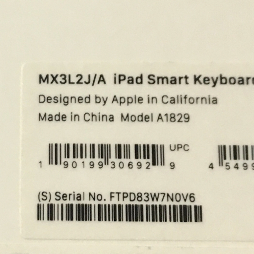 1円 Apple iPad（第7世代）用 Smart Keyboard MX3L2J/A スマートキーボード 動作確認済み_画像6