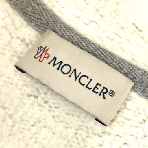 モンクレール サイズ XL 長袖 ジップパーカー ボア メンズ グレー フード ポケット シルバーカラー金具 MONCLER_画像8