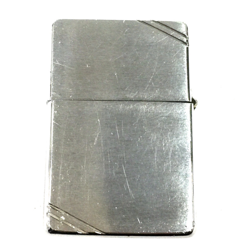 1円 ジッポー オイルライター 喫煙具 ワンポイント スクエア シルバーカラー サイズ約5.5×3.8cm ZIPPO_画像2