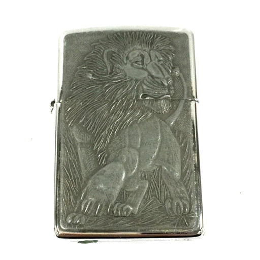 ジッポ オイルライター ライオン シルバーカラー3.8cm5.5cm 喫煙具 ライターZIPPO_画像1