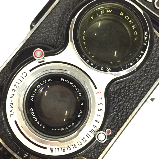 MINOLTA AUTOCORD ROKKOR 1:3.5 75mm 二眼レフフィルムカメラ ミノルタ オートコード_画像7