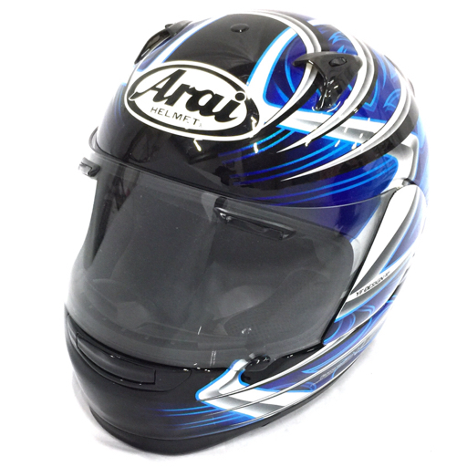 アライ サイズ 57-58cm バイク用 フルフェイスヘルメット PROFILE YF DESIGN PSCマーク有 ブルー 付属品有り Arai_画像1
