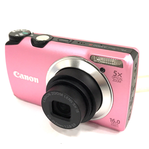 1円 Canon PowerShot A3300 IS 5.0-25.0mm 1:2.8-5.9 コンパクトデジタルカメラ ピンク C082239_画像1