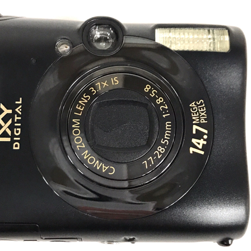 1円 Canon IXY DIGITAL 7.7-28.5mm 1:2.8-5.8 コンパクトデジタルカメラ ブラック 動作確認済み C091443_画像2