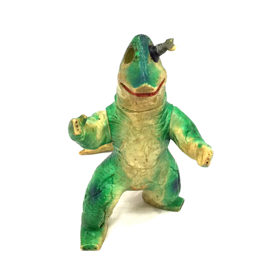 ブルマァク ウルトラ怪獣 エレキング ソフビ人形 フィギュア 約20.5cm グリーン系 置物 ホビー 玩具 現状品 QG122-105