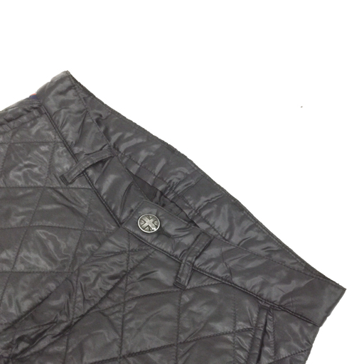 アドミラル サイズ S キルティング パンツ メンズ ブラック ゴルフウェア ポケット 刺繍 ベルトループ ADMIRAL_画像3