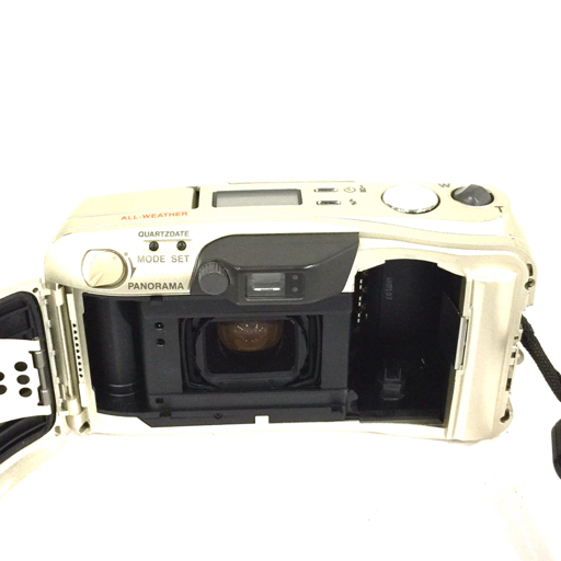 1円 OLYMPUS μ ZOOM 130 コンパクトフィルムカメラ 2点セット 通電確認済み_画像3