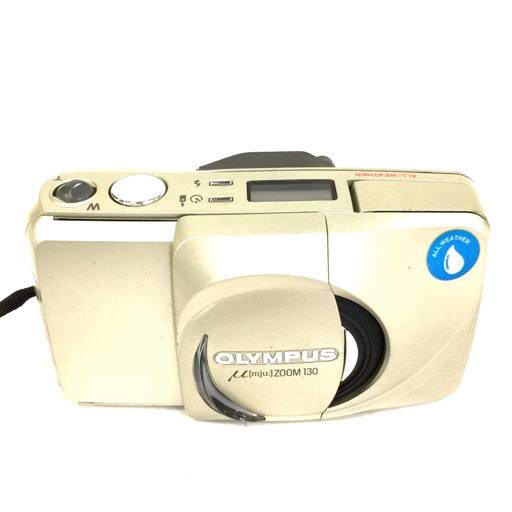 1円 OLYMPUS μ ZOOM 130 コンパクトフィルムカメラ 2点セット 通電確認済み_画像2