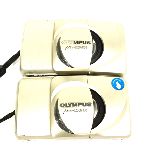 1円 OLYMPUS μ ZOOM 130 コンパクトフィルムカメラ 2点セット 通電確認済み_画像1