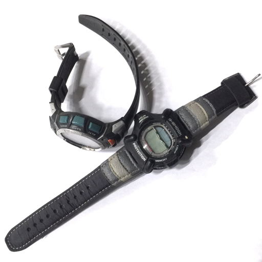 カシオ 電波 腕時計 プロトレック PRW-100AT CASIO SPORT タフソーラー メンズ 他 DW-9100 計2点 CASIO QS122-45_画像1