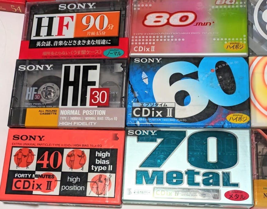 カセットテープ TDK CDing2 maxell CD‘s.Ⅱ ノーマル ハイポジション SONY 70MetaL メタル AXIA MOZWO Mo 40本 色々 昭和レトロ _画像3