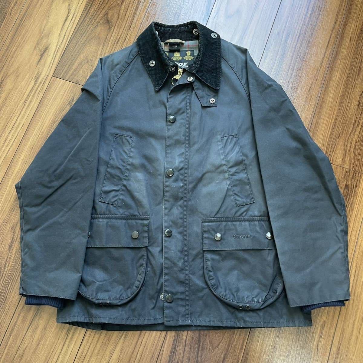 国内正規品 Barbour CLASSIC BEDALE 黒 KIDS XL サイズ 英国製 バブアー ビデイル ブラック オイルドジャケット_画像1