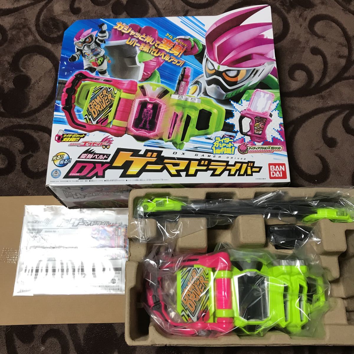 Новый DX Gamer Driver Gashaat no Kamen Rider Ex -aid -ремень трансформации полная бутылка Muteki Brave Geou Genm игрушка