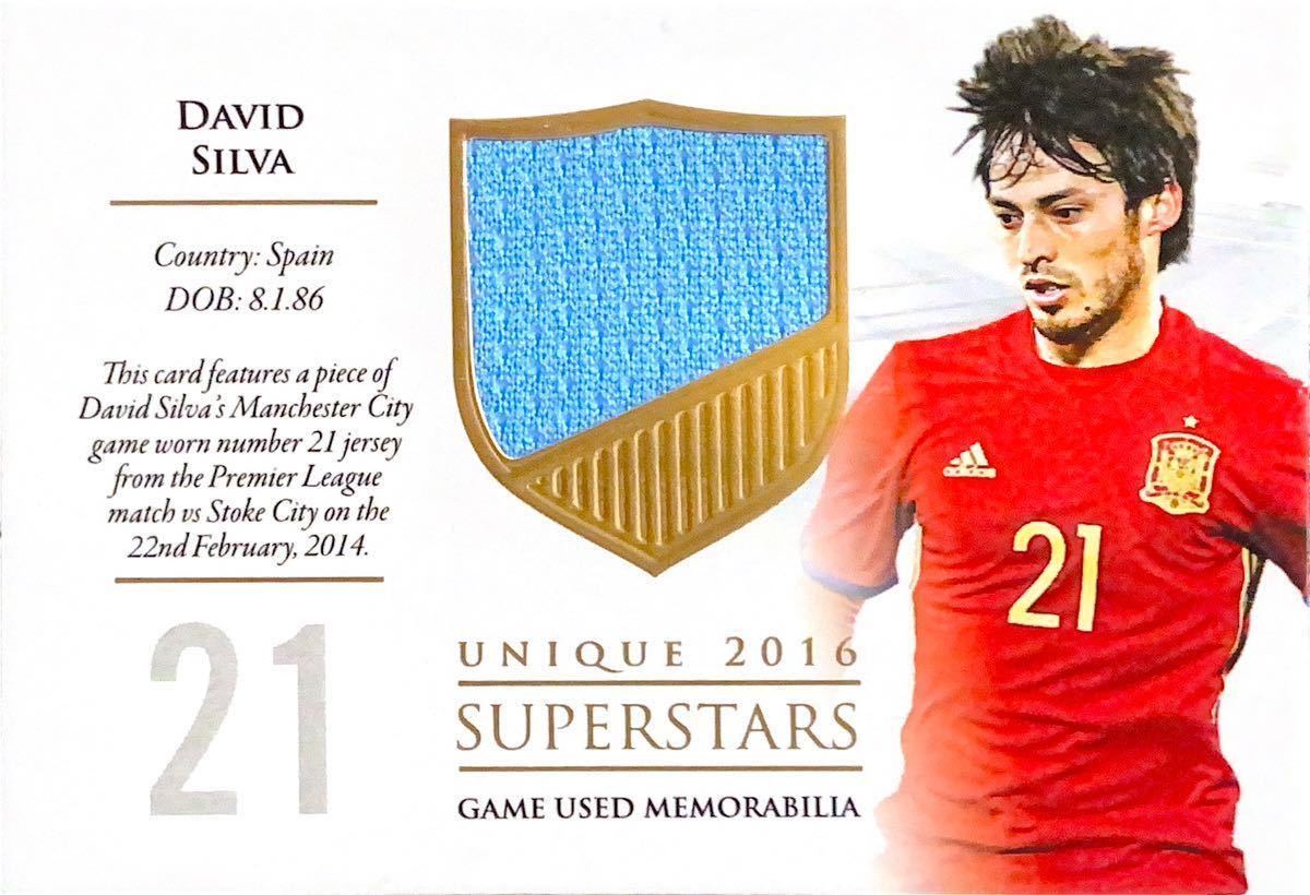 FUTERA UNIQUE 2016 David Silva SS44 Jersey Card _画像1