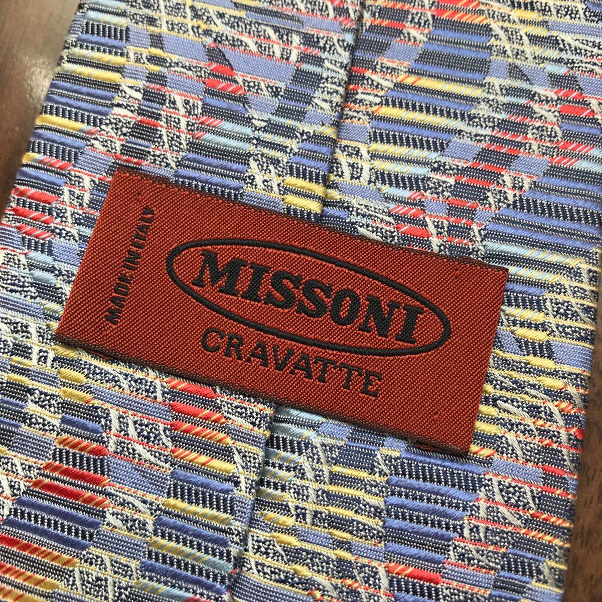 MISSONI Missoni necktie blue border 