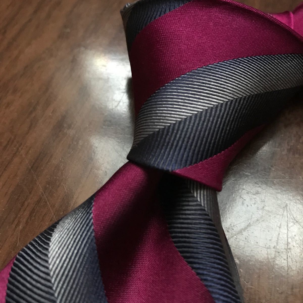 Calvin Klien Calvin Klein necktie purple pink stripe 