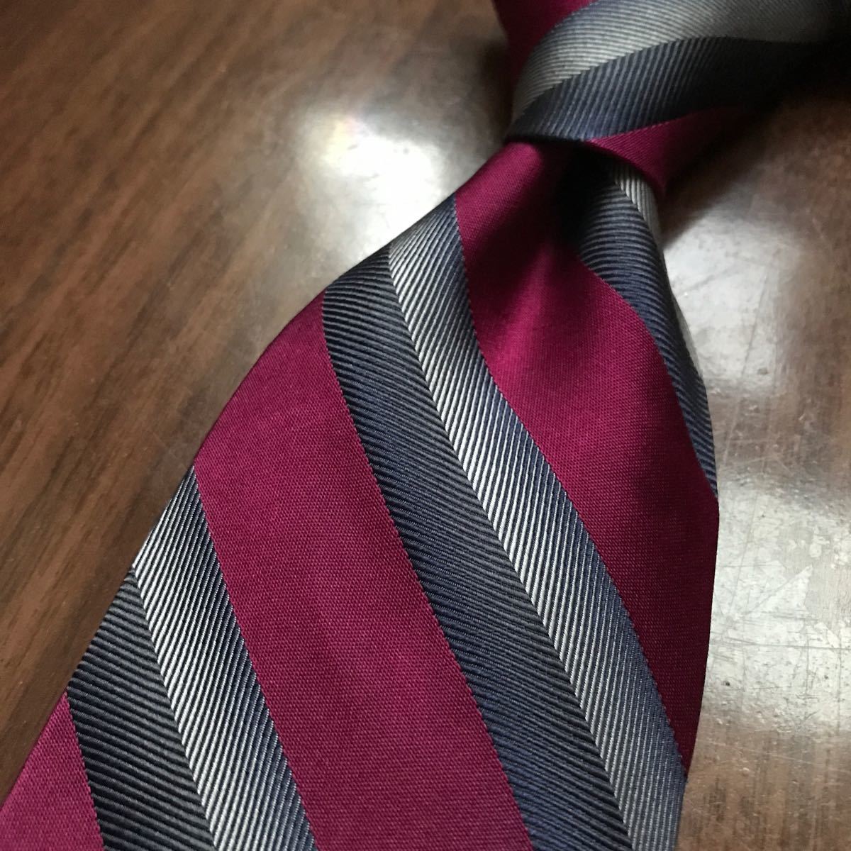 Calvin Klien Calvin Klein necktie purple pink stripe 