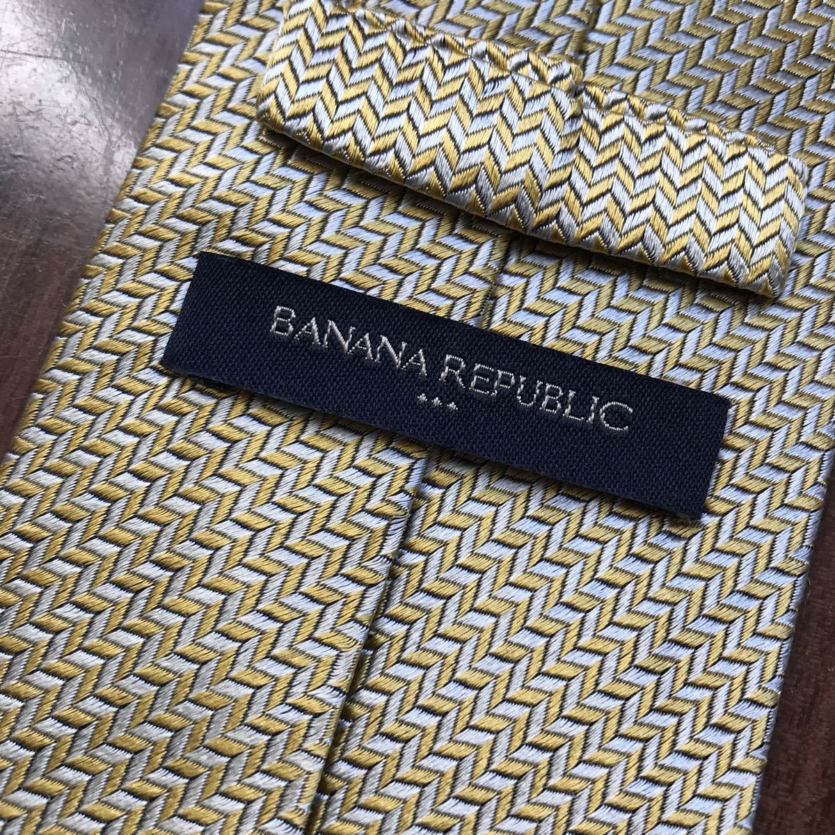 BANANA REPUBLIC バナナリパブリック ネクタイ ベージュ ゴールド_画像7