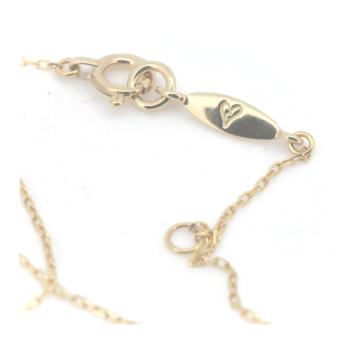  Ahkah diamond Cross necklace 0.05ct K18YG(18 gold yellow gold ) pawnshop exhibition 