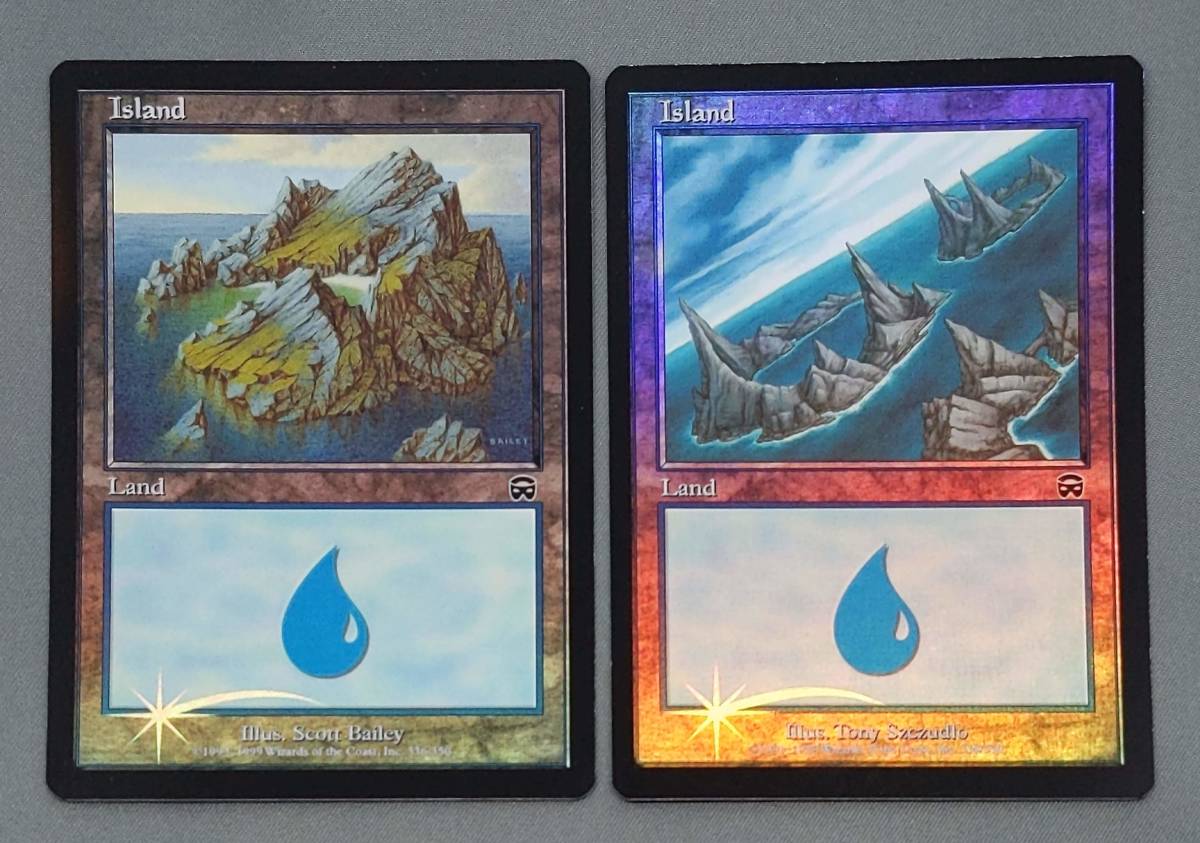 311【トレカ】MTG 【Foil】 島/Island 336・338 英語/EN MMQ 2枚セット マジック ザ ギャザリング_画像1