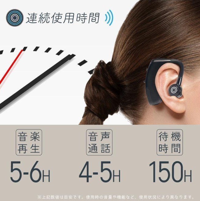 Bluetoothワイヤレスイヤホン ハンズフリー イヤホンマイク ヘッドセット 片耳 車用V4.1 マイク内蔵 高音質_画像5