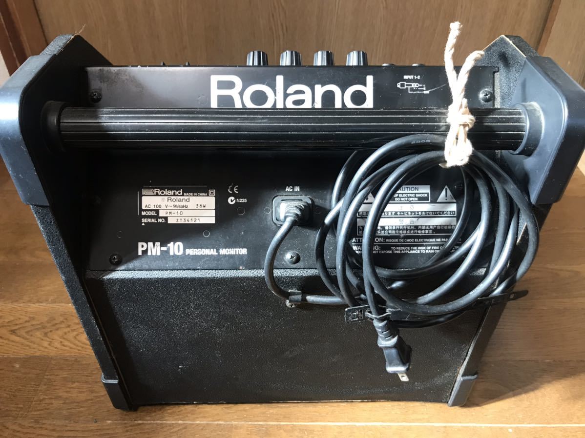 通電確認済★Roland PM-10 ローランド V-drums モニターアンプ スピーカー LINEインプット 30W出力_画像4