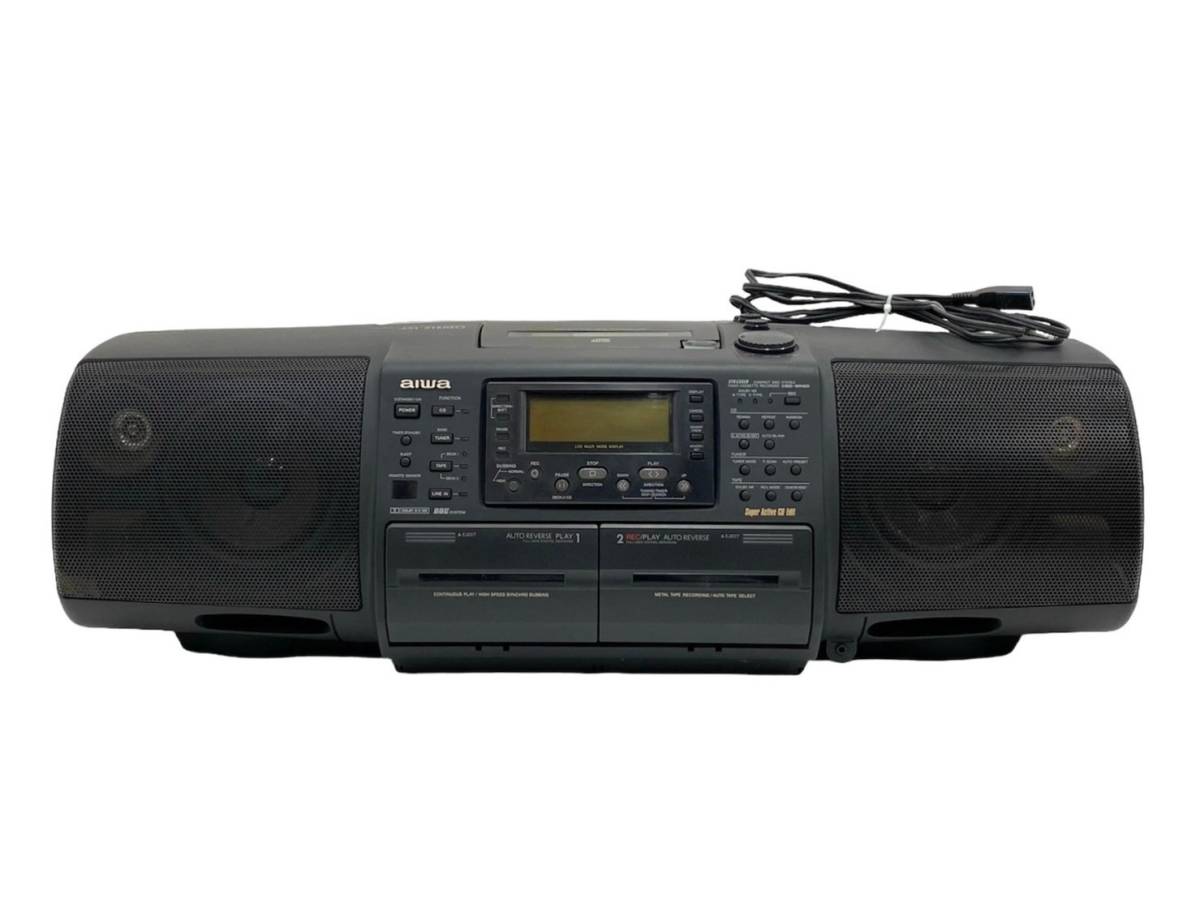 □【ジャンク品】aiwa/アイワ CSD-SR80 シュトラッサー バブルラジカセ