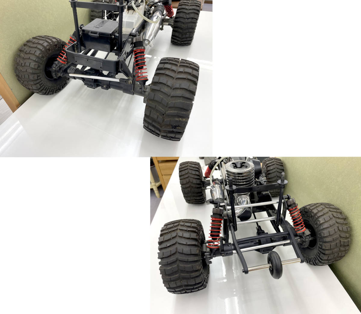 京商 マッドクラッシャー 送信機付き KT-231P＋ エンジン ラジコン kyosho MAD CRUSHER 通電のみ確認 札幌市_画像4