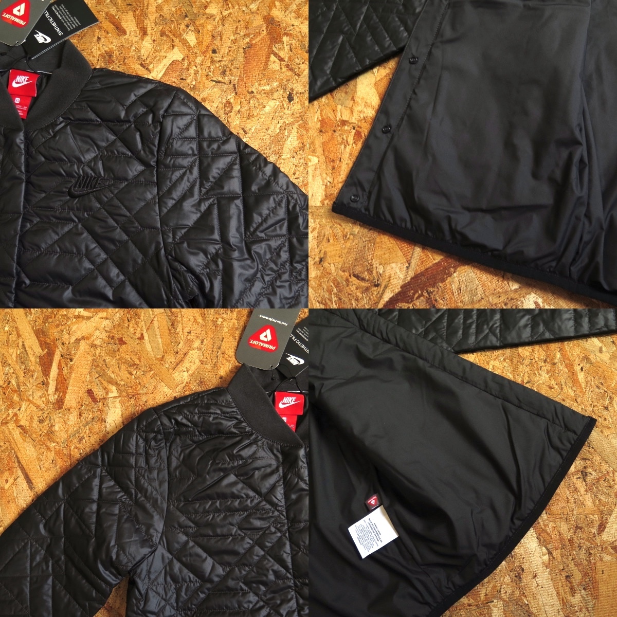 新品☆本物 XSサイズ USAモデル NIKE NSW QUILTED JACKET ナイキ キルティング ナイロンジャケット アメリカ限定モデル BLACK NYLON JACKET