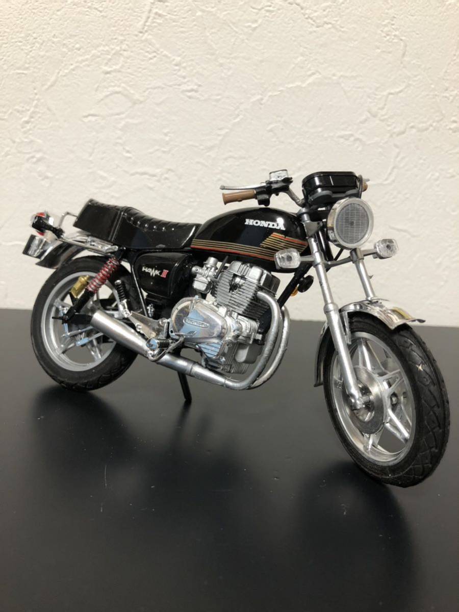 CB400 hawkⅡ ホーク2 バブ　HONDA 1/12 バイク　オートバイ　旧単車　完成品　ホンダ アオシマ　タミヤ_画像2