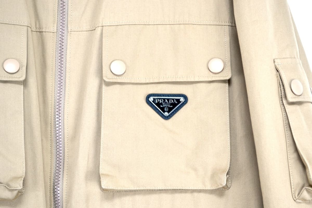 稀少 PRADA プラダ ジップ ジャケット サファリジャケット 稀少 PRADA プラダ ジップ ジャケット サファリジャケット