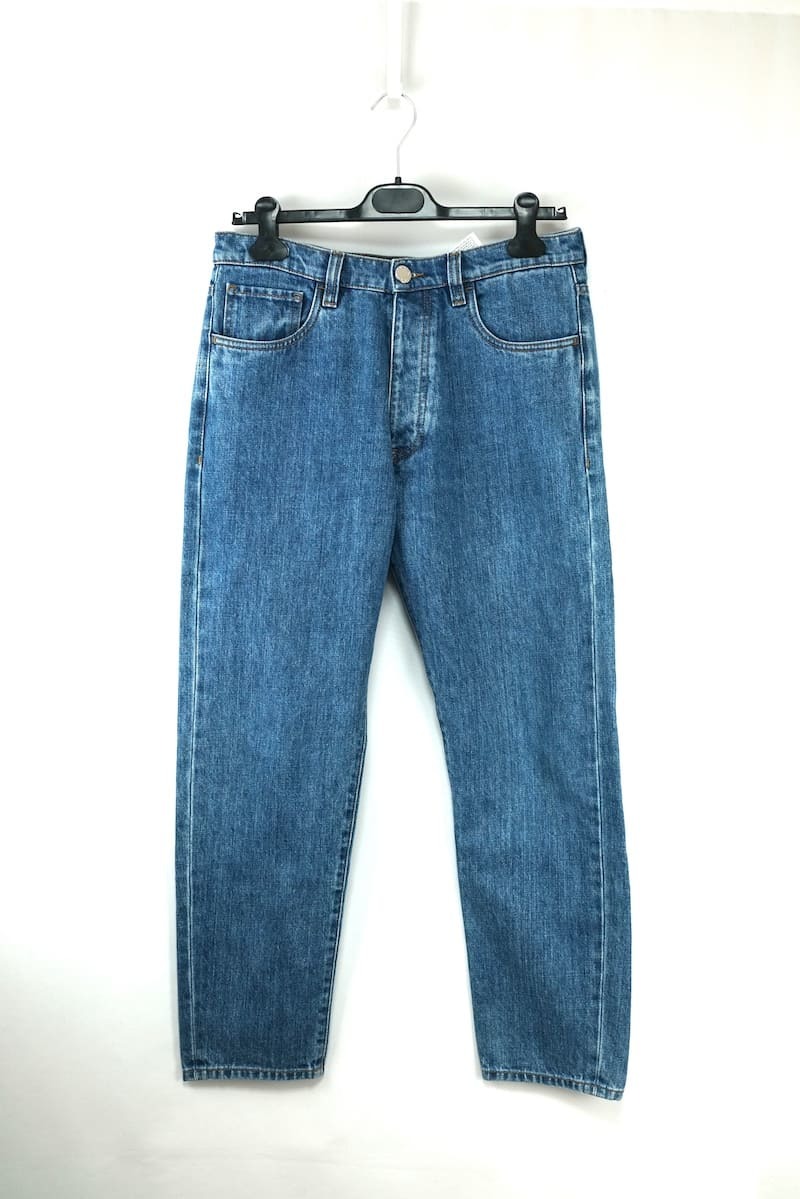 中古 PRADA プラダ トライアングル ロゴプレート クラシックフィット デニムパンツ ジーンズ 2019 GEP303 S201 1TPO BLUE サイズ31_画像1