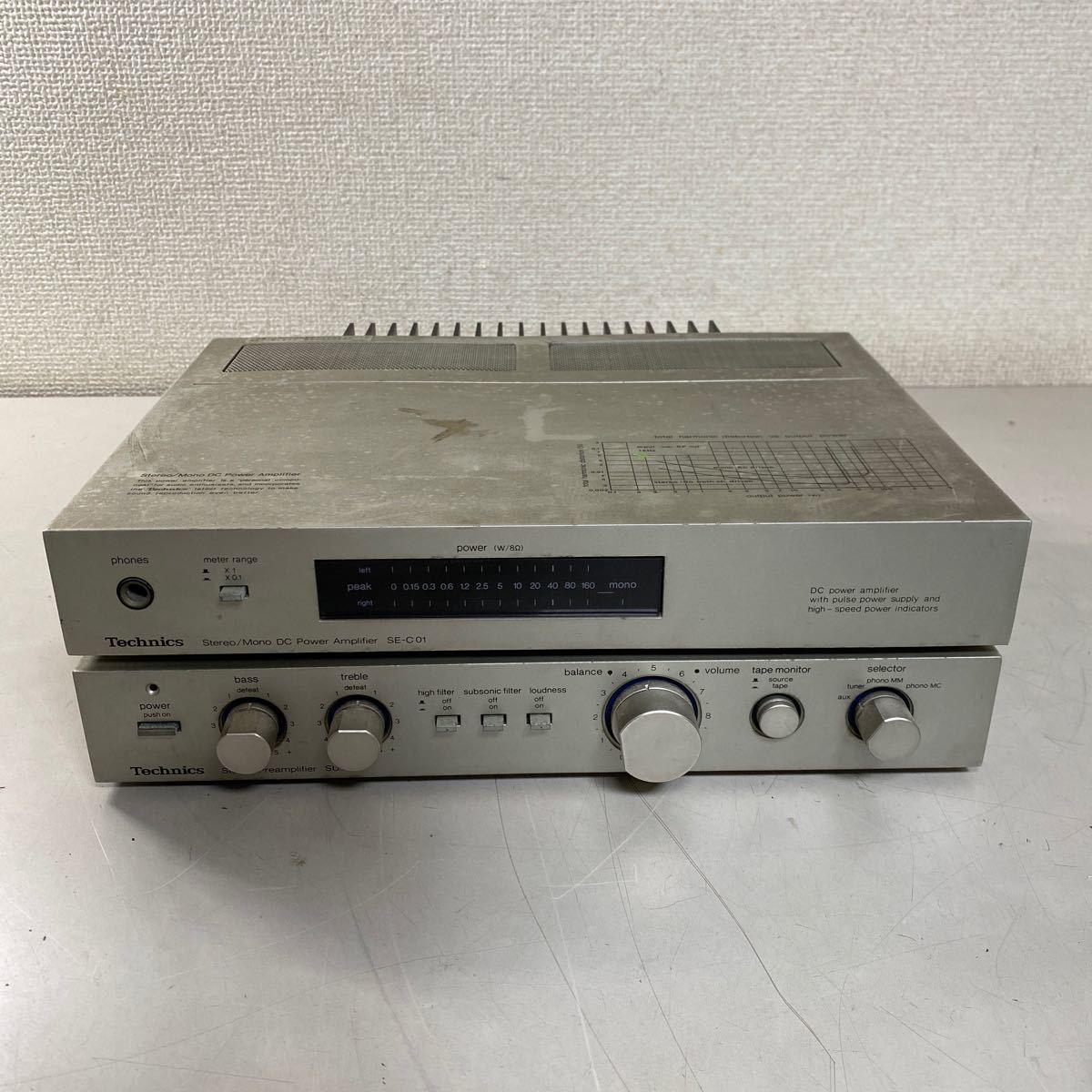 a*★中古品　Technics テクニクス DCパワーアンプ SE-C01 プリアンプ SU-C01★_画像1