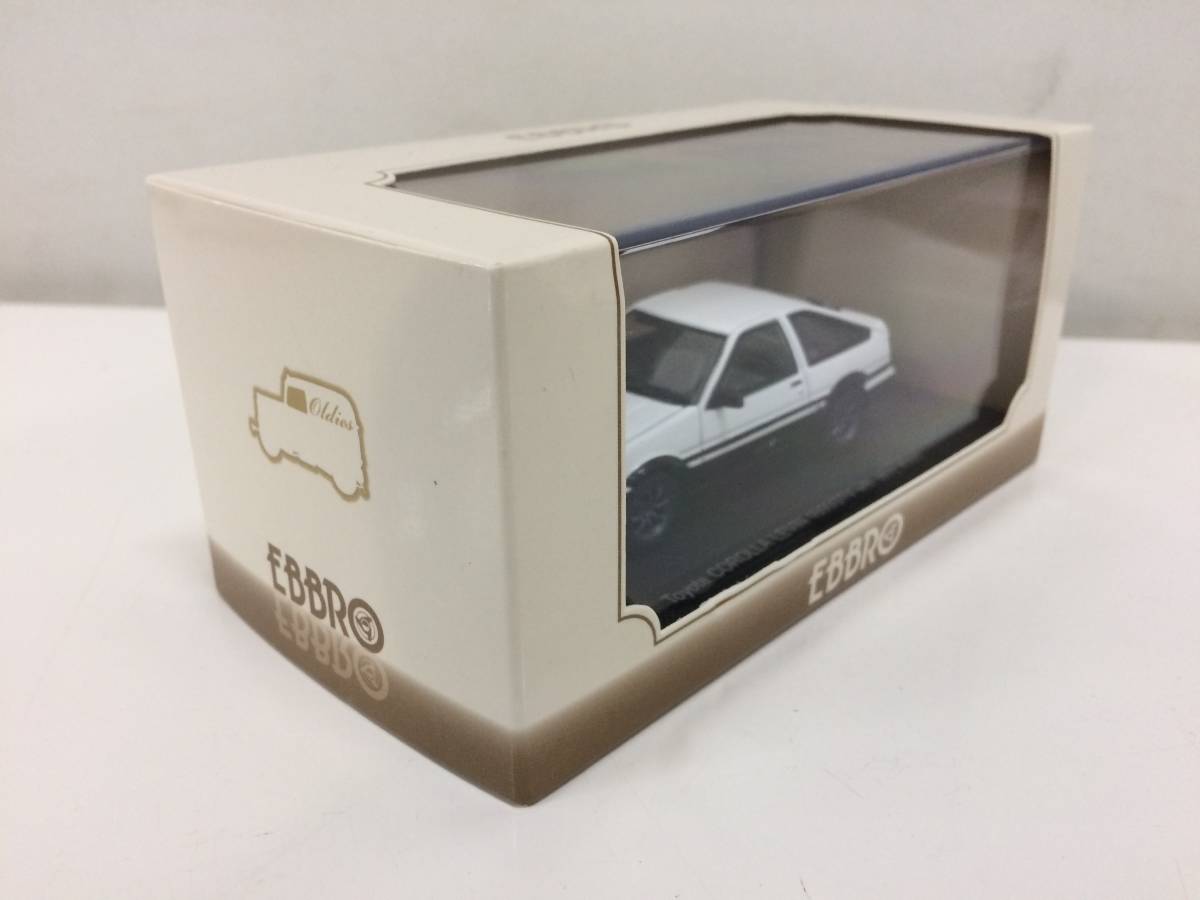 E-①【EBBRO】TOYOTA COROLLA LEVIN 1600GTV with alloy wheel WHITE/BLACK エブロ トヨタ カローラ ミニカー 車 模型【1/43scale】_画像5