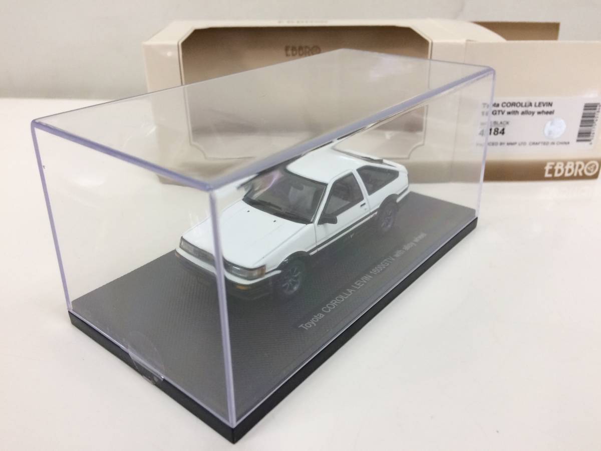 E-①【EBBRO】TOYOTA COROLLA LEVIN 1600GTV with alloy wheel WHITE/BLACK エブロ トヨタ カローラ ミニカー 車 模型【1/43scale】_画像10