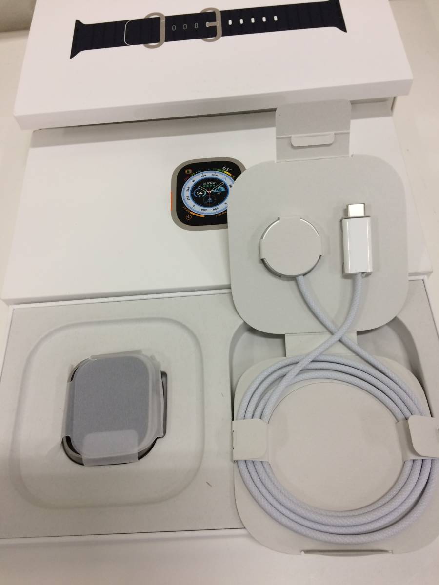 美品♪Apple Watch Ultra GPS+Cellularモデル 49mm MQFK3J/A [ミッドナイトオーシャンバンド_画像3