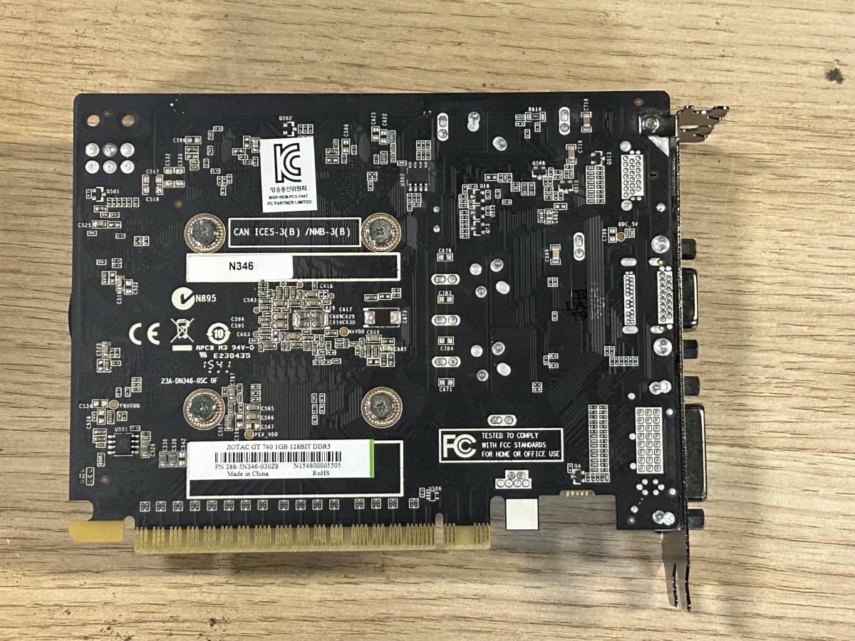 8 ★中古品 BIOS確認 ZOTAC NVIDIA GeForce GT740 GDDR5 1GB 128bit グラフィックボード★_画像2