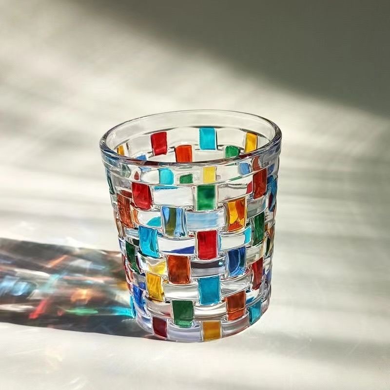 塗られたガラスコップ ウイスキーグラス クリエイティブ ウォーターカップ コーヒー ジュース お茶_画像2